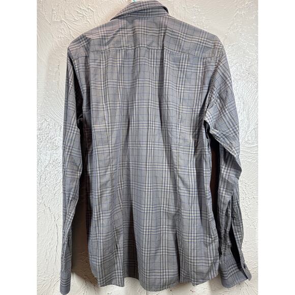 Hugo Boss Mens Slim Fit Long Sleeve Button Up Tartan Plaid Shirt Size Medium - Picture 4 of 4